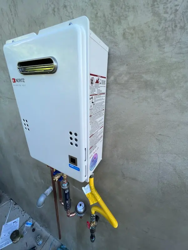 Tankless water heater installation for McMoran Park homes